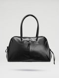 Soft Vegan Leather Large Bowling Shoulder Tote Bag